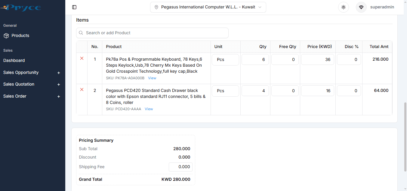 ERP Sales Module (Work in Progress) screenshot 4
